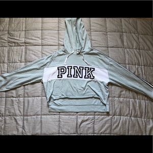 PINK blue crop sweater